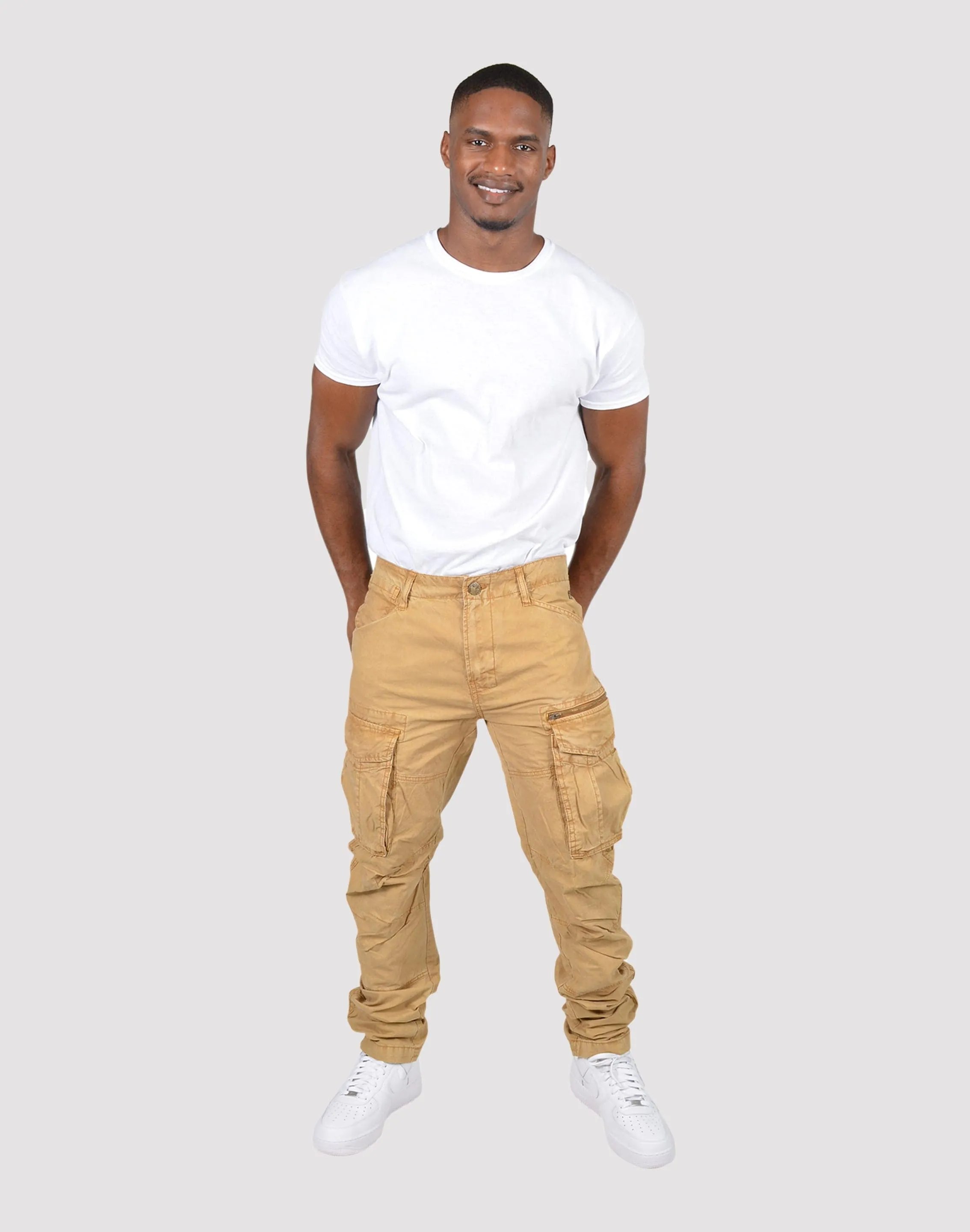 Activewear gear Grindhouse Twill Front Cargo Log Zip Rust Pants High - end fashion