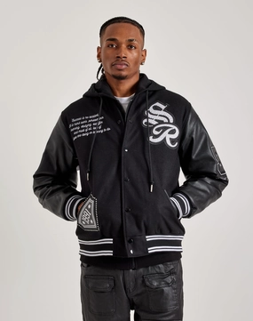 Activewear gear Smoke Rise Varsity Jacket Leather - material fashion
