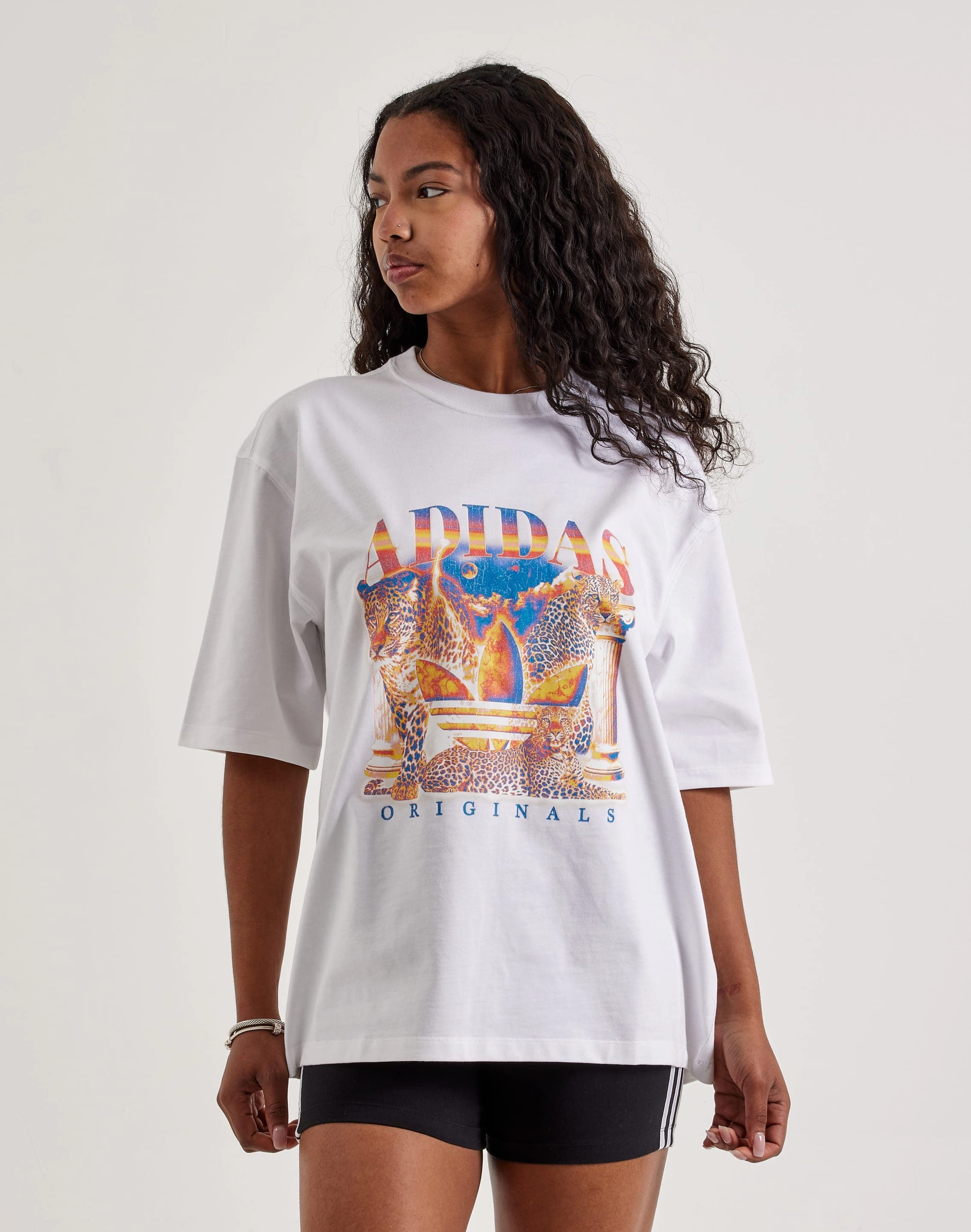 Adidas Leopard Graphic Tee Linen - crafted fashion Business casual wear