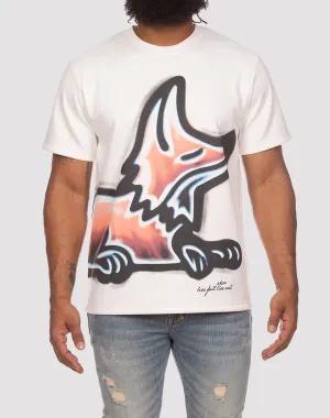 Akoo Brush Snobby White Tee Wool - sourced fashion Designer fashion items