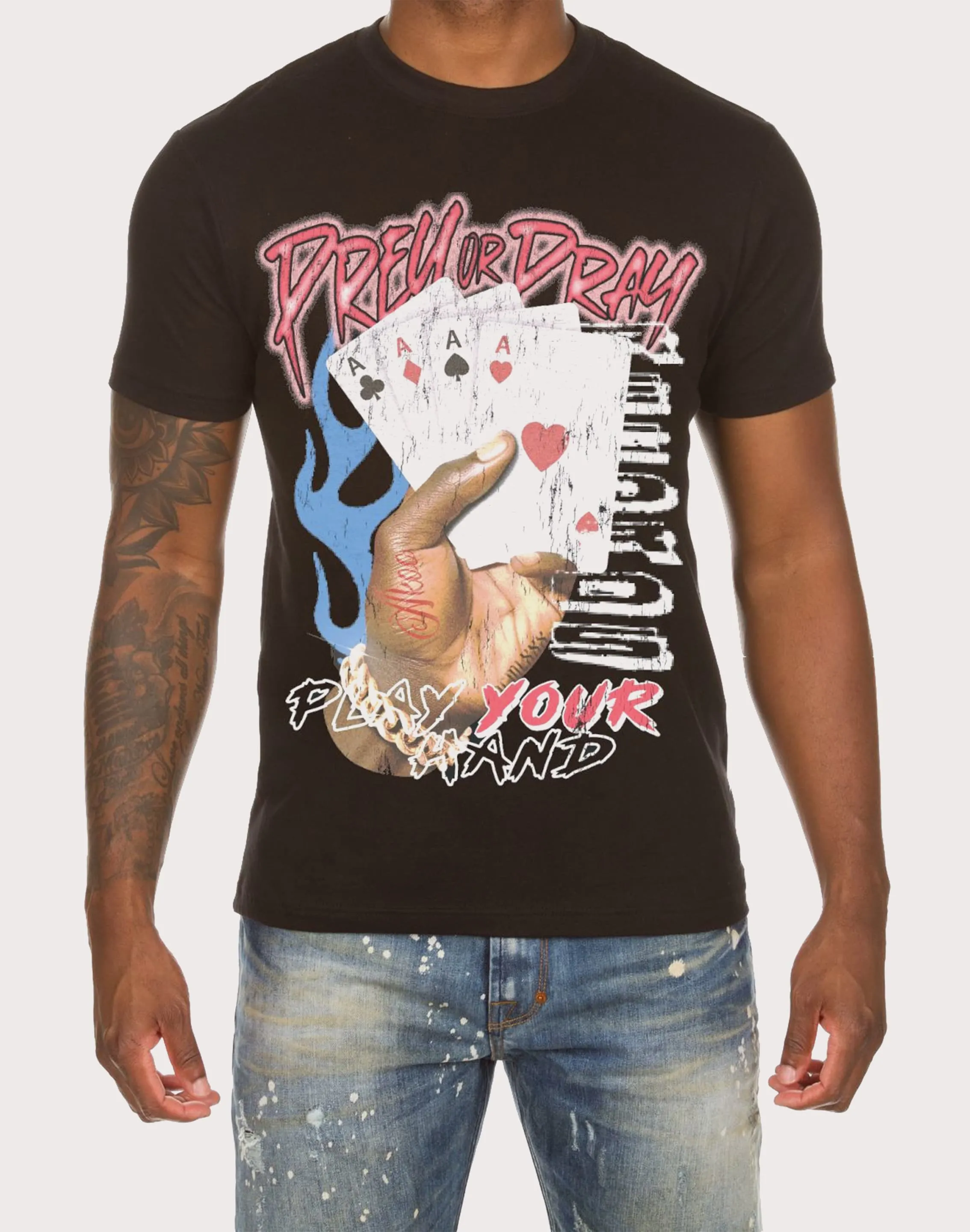 Akoo Four Of A Kind Black Tee Fashion inspiration Fashion culture