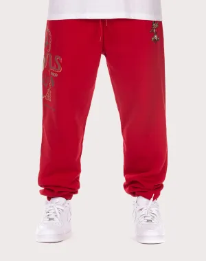 Akoo Sugar Hill Chili Pepper Sweatpants Suede - finished fashion Fashion for all ages