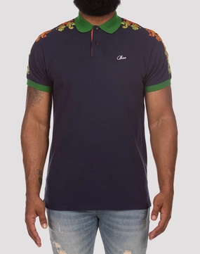 Akoo Greenery Blue Polo High - end fashion Fashion essentials