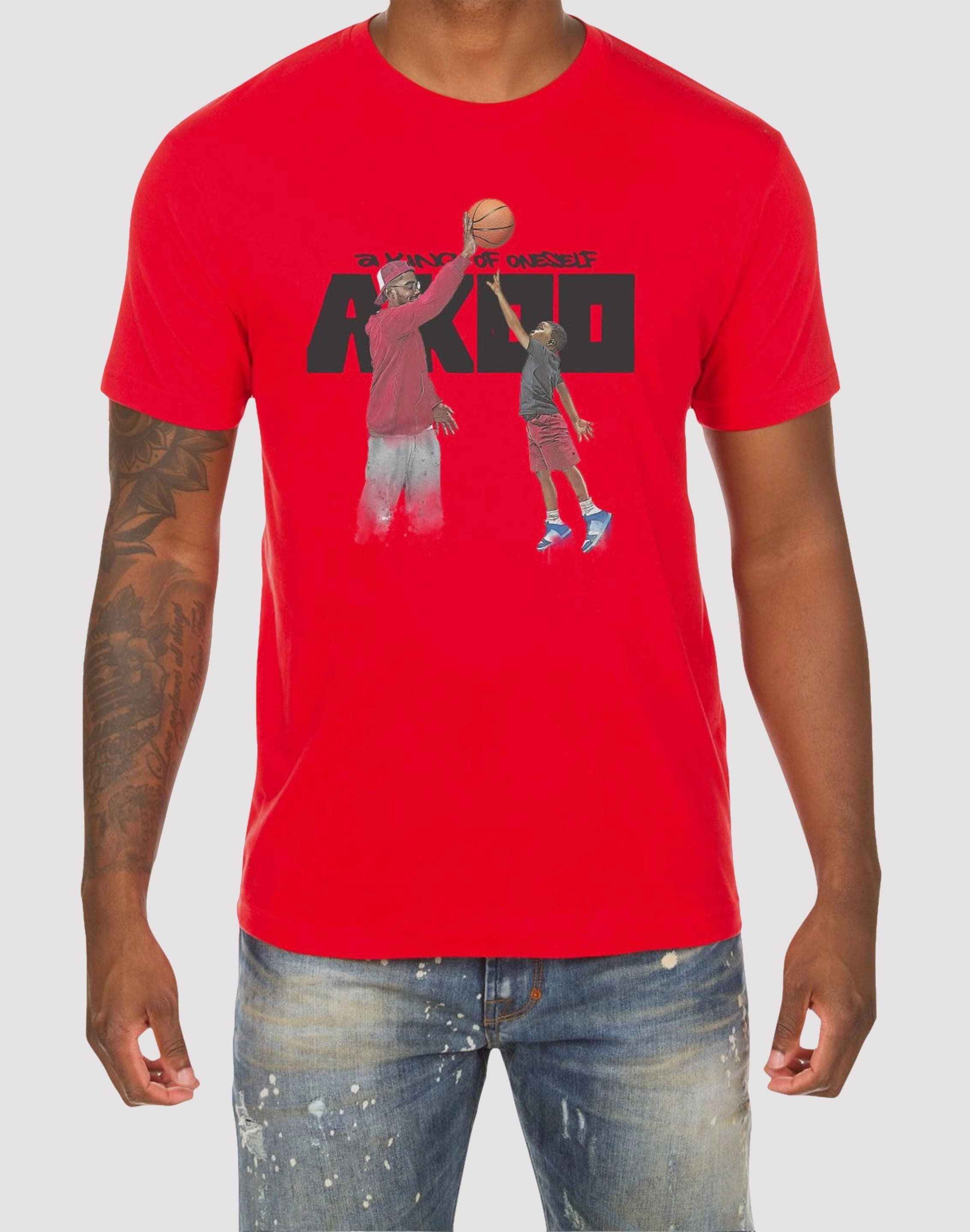 Akoo Hoops Red Tee Apparel finds Retro fashion finds