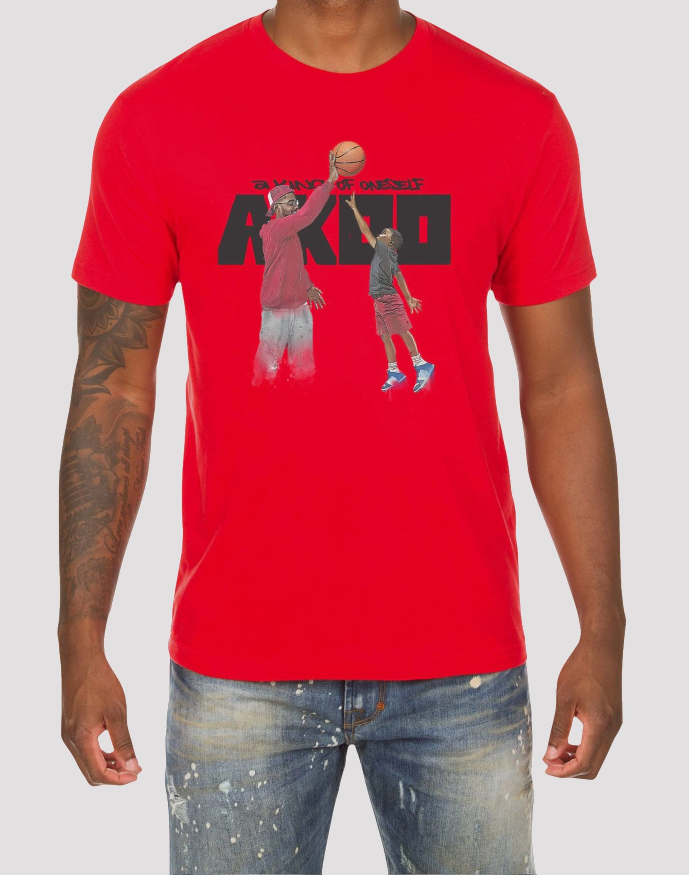 Fashion for all body types Akoo Hoops Red Tee Hip - hop fashion