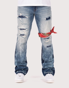 Akoo Monarch Slim Fit Stack Jeans Fashion subscription services Activewear gear