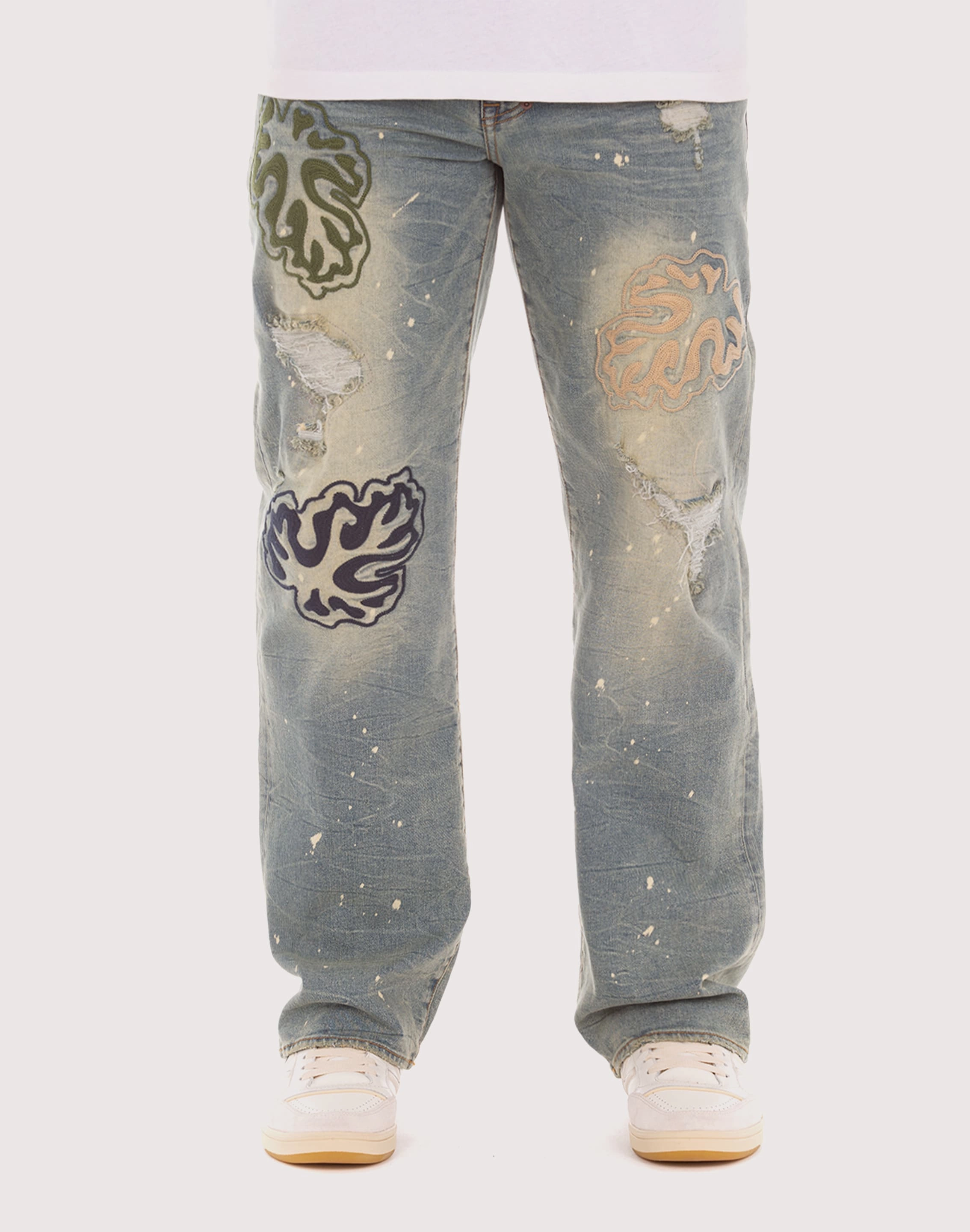 Akoo Monk Straight Fit Coral Reef Jean Upcycled fashion Fashion essentials