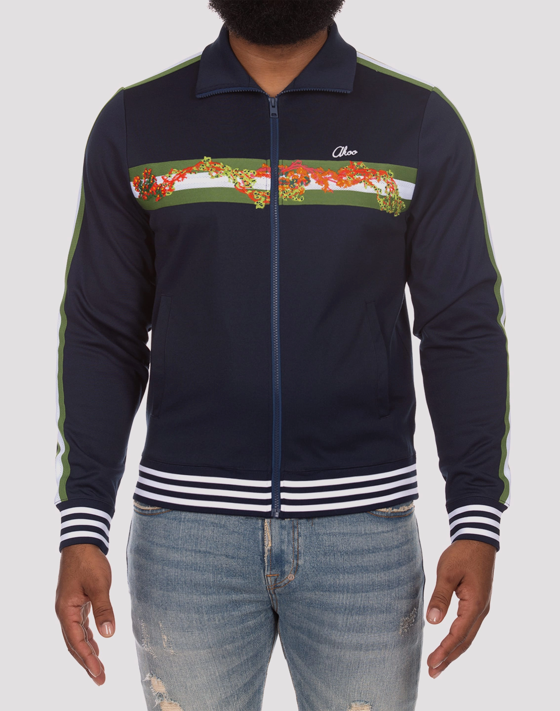 Akoo Palace Navy Track Jacket Fashion inspiration Runway fashion