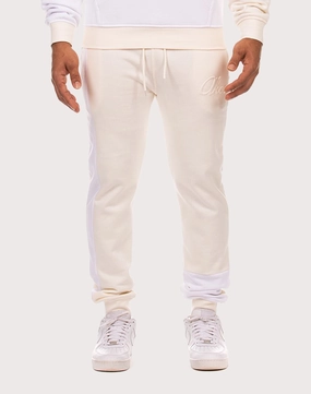 Akoo Script White Joggers Wool - sourced fashion Clothing assortments