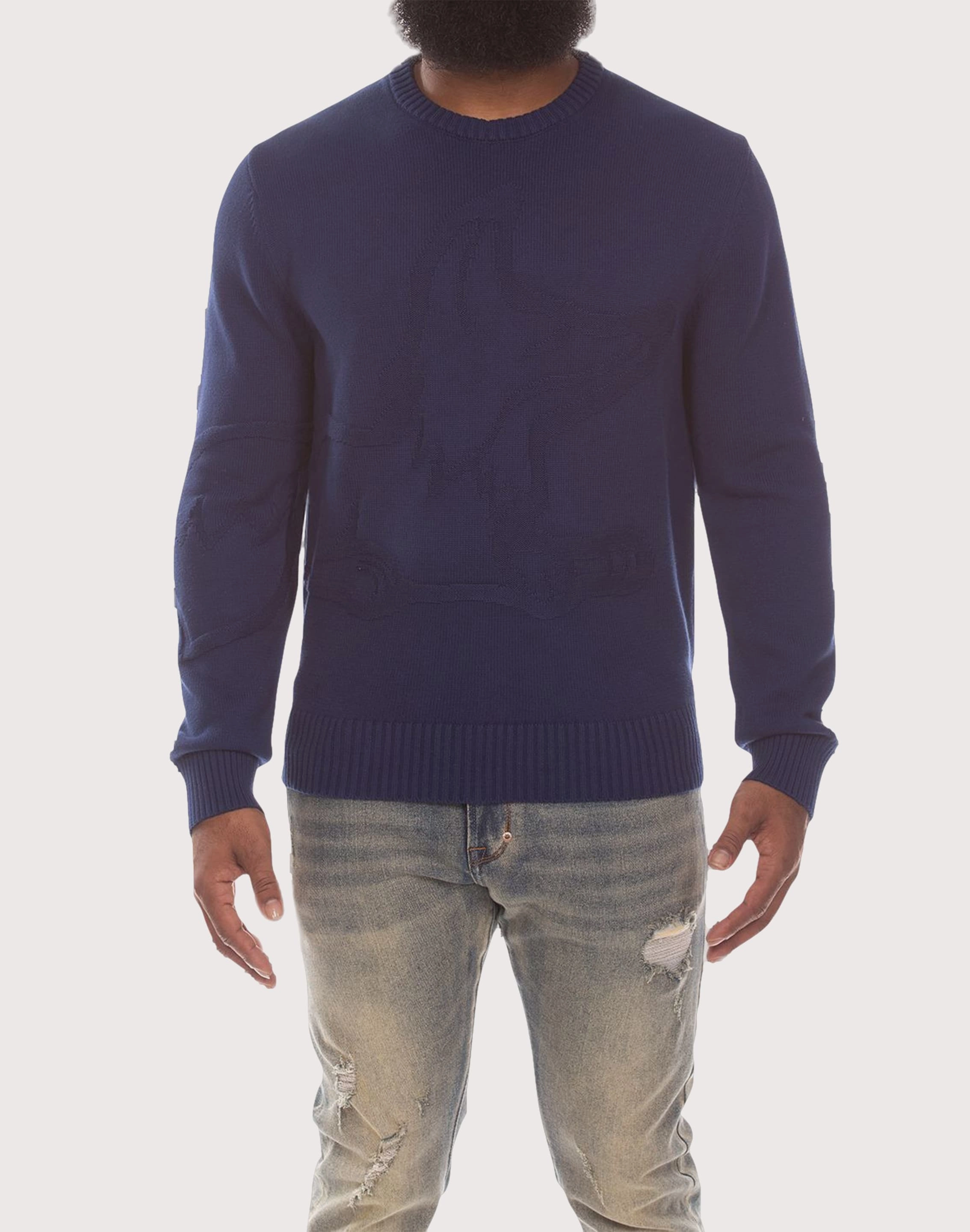 Akoo Snobby Blue Depths Sweater Fashion for all body types Leather - material fashion