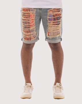 Akoo Stark Denim Blue Short Fashion shows Party wear
