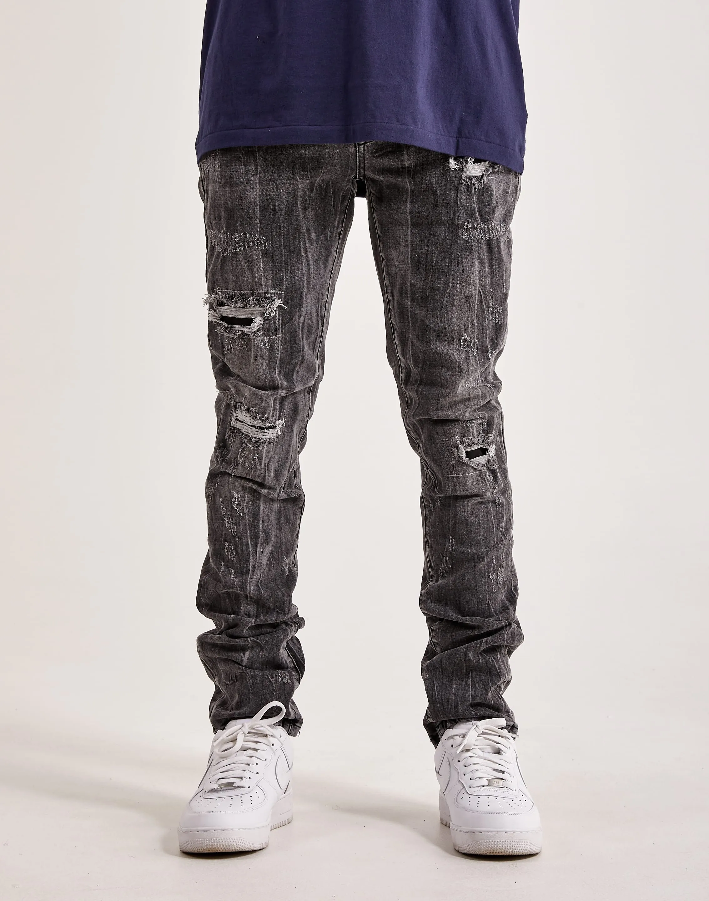 Apparel finds Smoke Rise Rip & Repair Basic Slim Denim Athleisure fashion