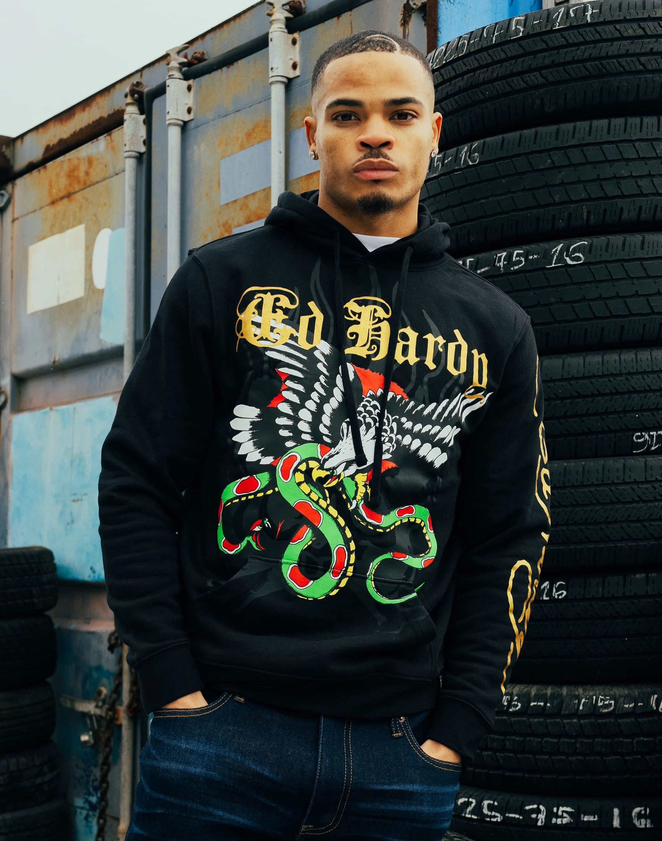 Apparel finds Ed Hardy Eagle Snake Hoodie Fashionable options