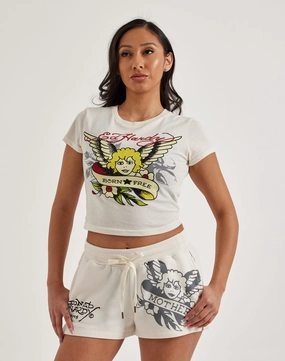 Apparel finds Ed Hardy Rhinestone Cherub Baby Tee Fashion shows