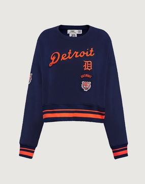 Athleisure fashion Pro Standard Detroit Tigers Retro Classic Rib Crewneck High - end fashion