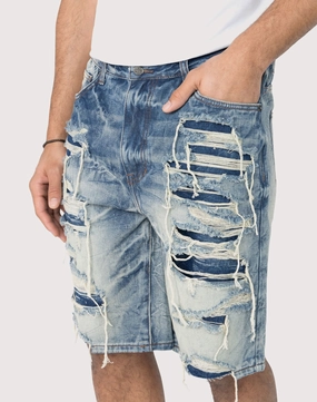 Best - selling fashion Grindhouse Extreme Rip Denim Shorts Fashion inspiration