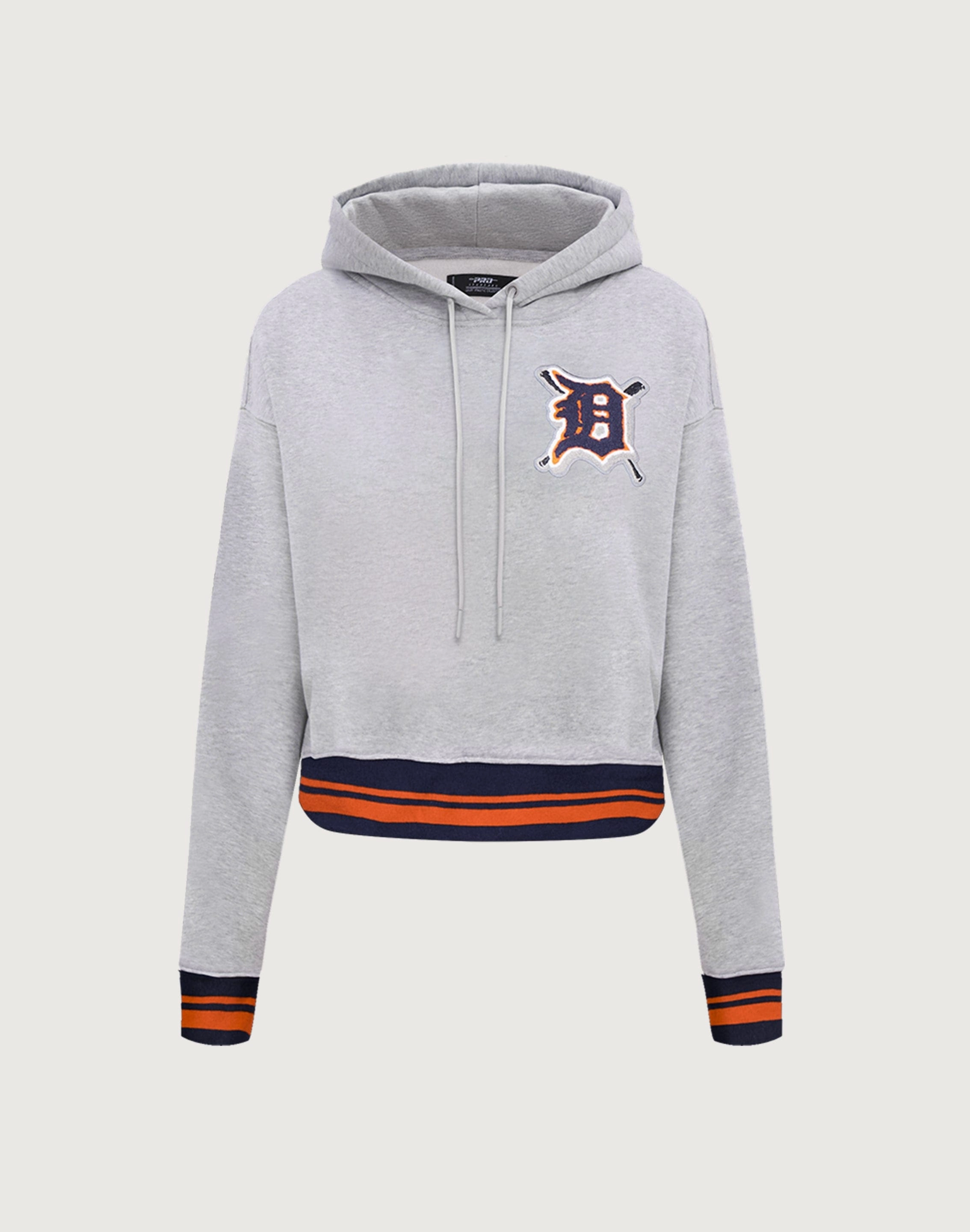 Pro Standard Detroit Tigers Mashup Rib Cropped Hoodie Lace - detailed fashion Clothing assortments