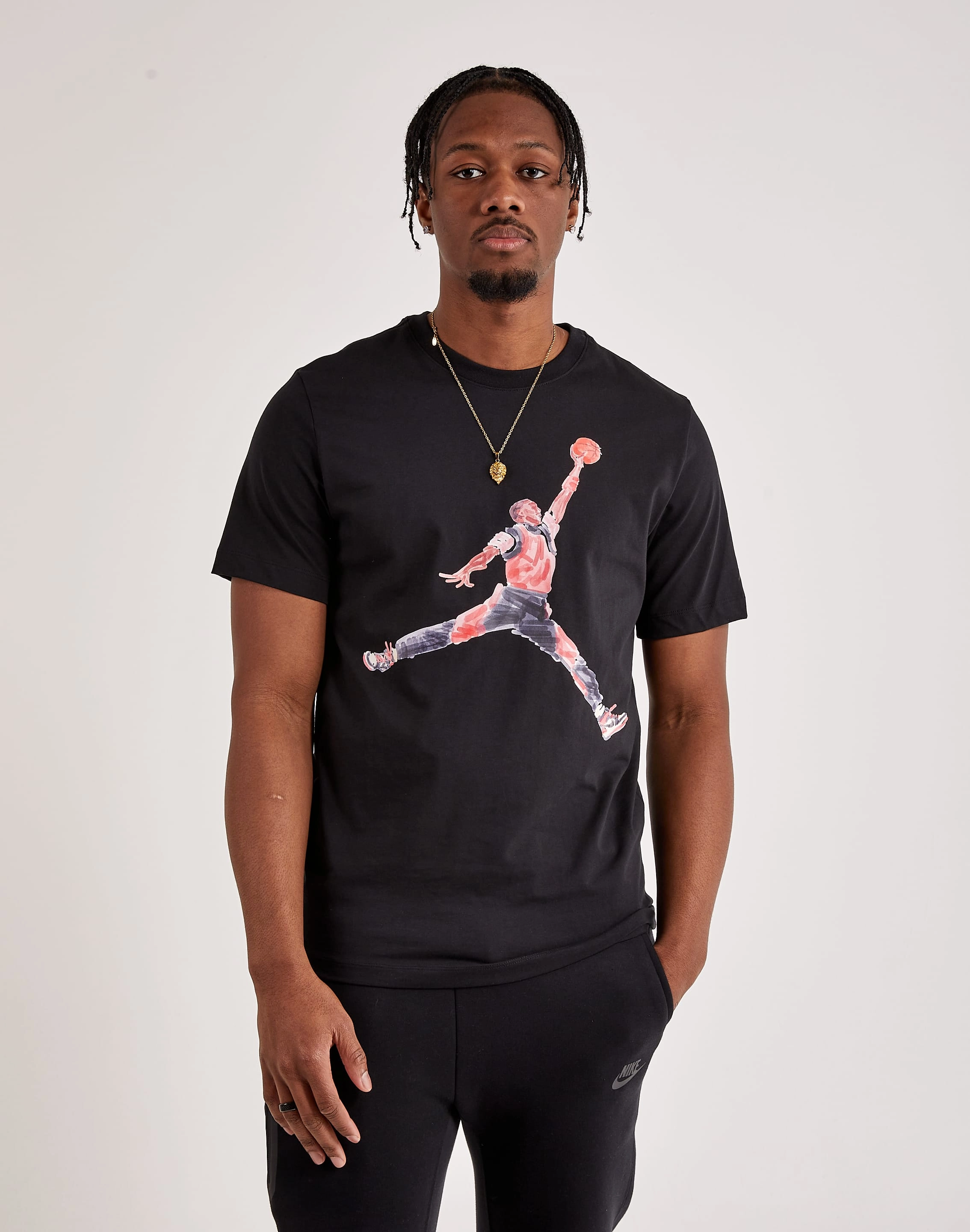 Budget - friendly fashion Jordan Watercolor Tee Leather - material fashion