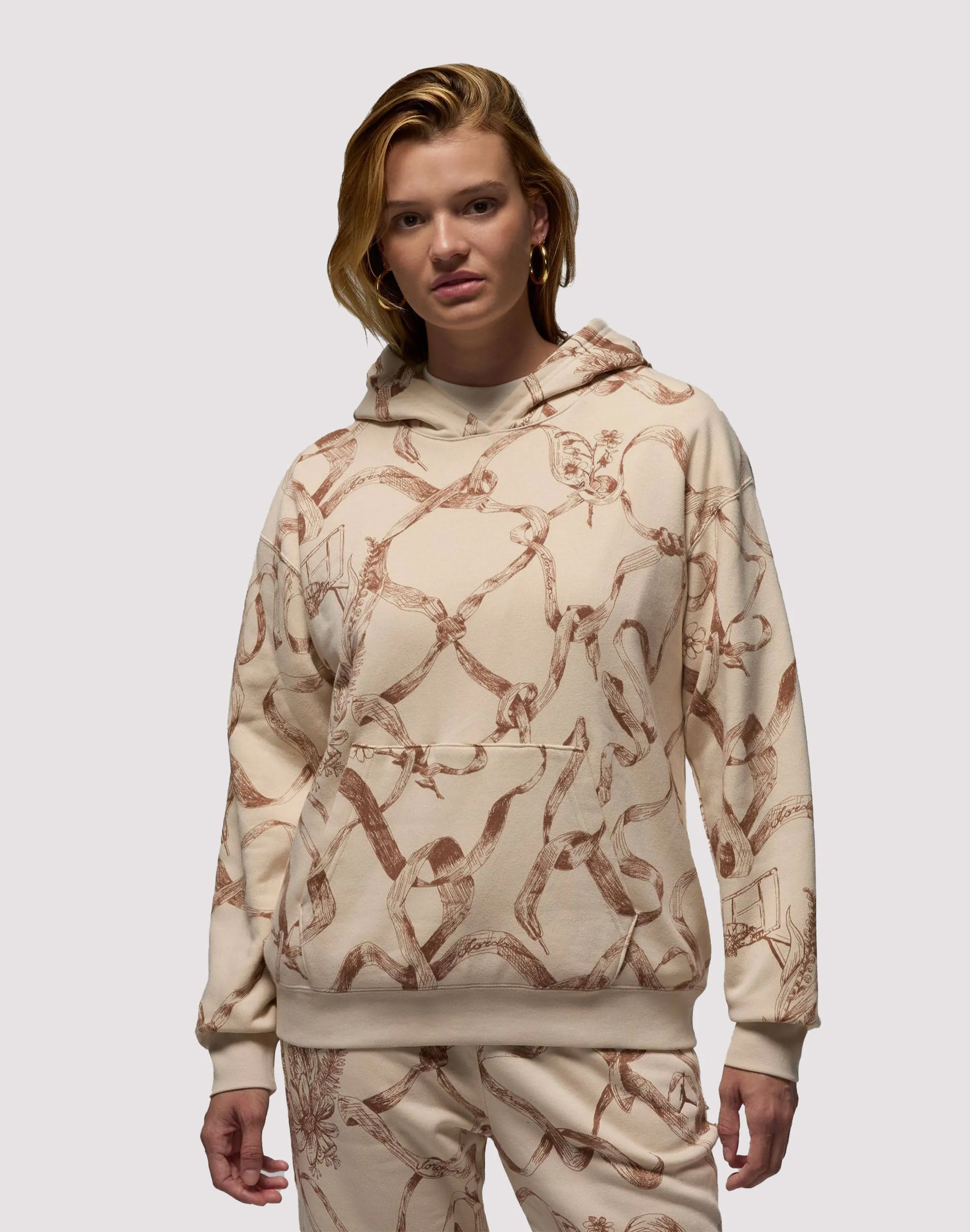 Clearance fashion Jordan Brooklyn Fleece Printed Hoodie Upcycled fashion