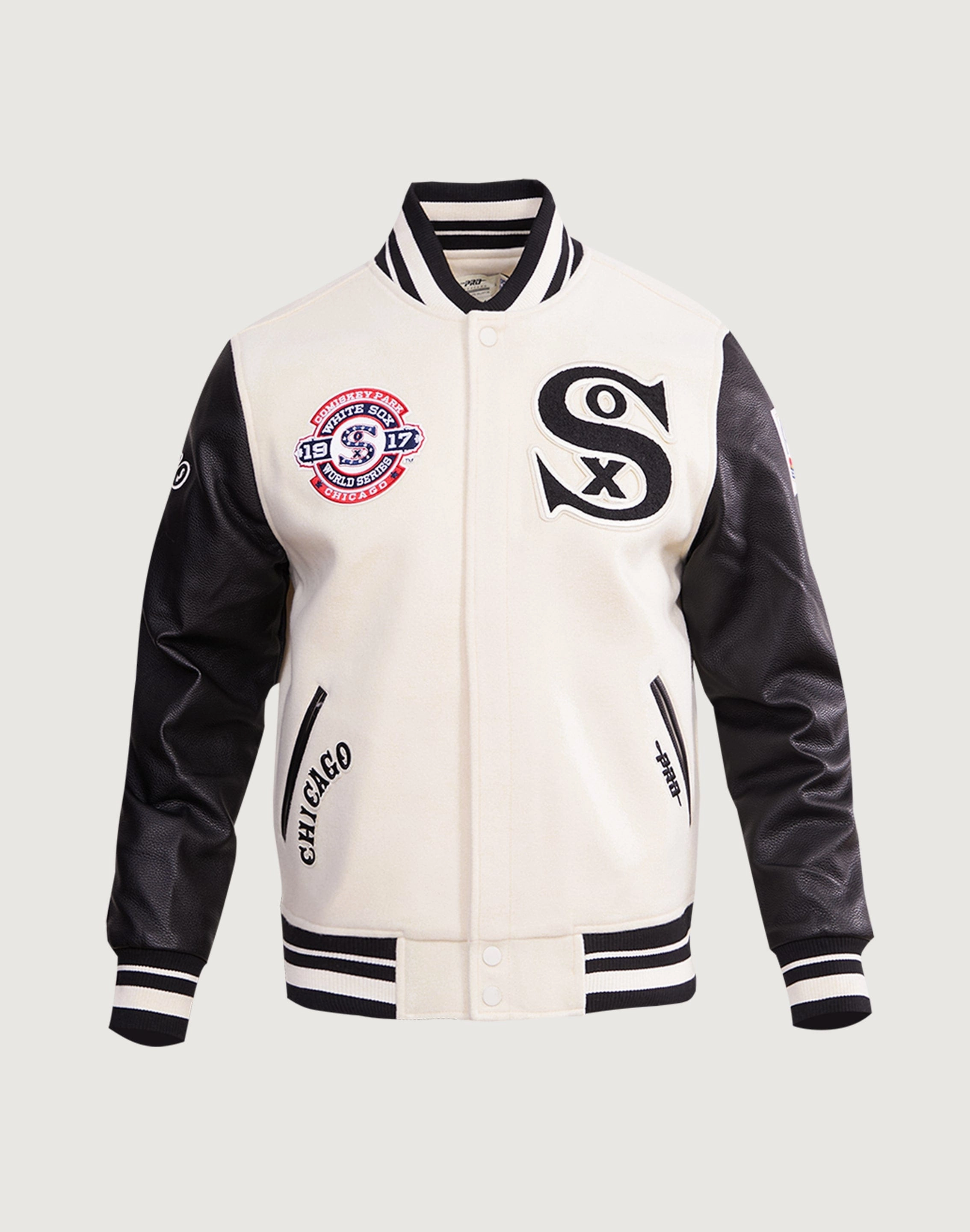Clearance fashion Pro Standard Chicago White Sox Retro Classic Rib Wool Varsity Jacket Silk - fabric fashion