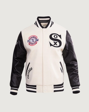 Clearance fashion Pro Standard Chicago White Sox Retro Classic Rib Wool Varsity Jacket Silk - fabric fashion