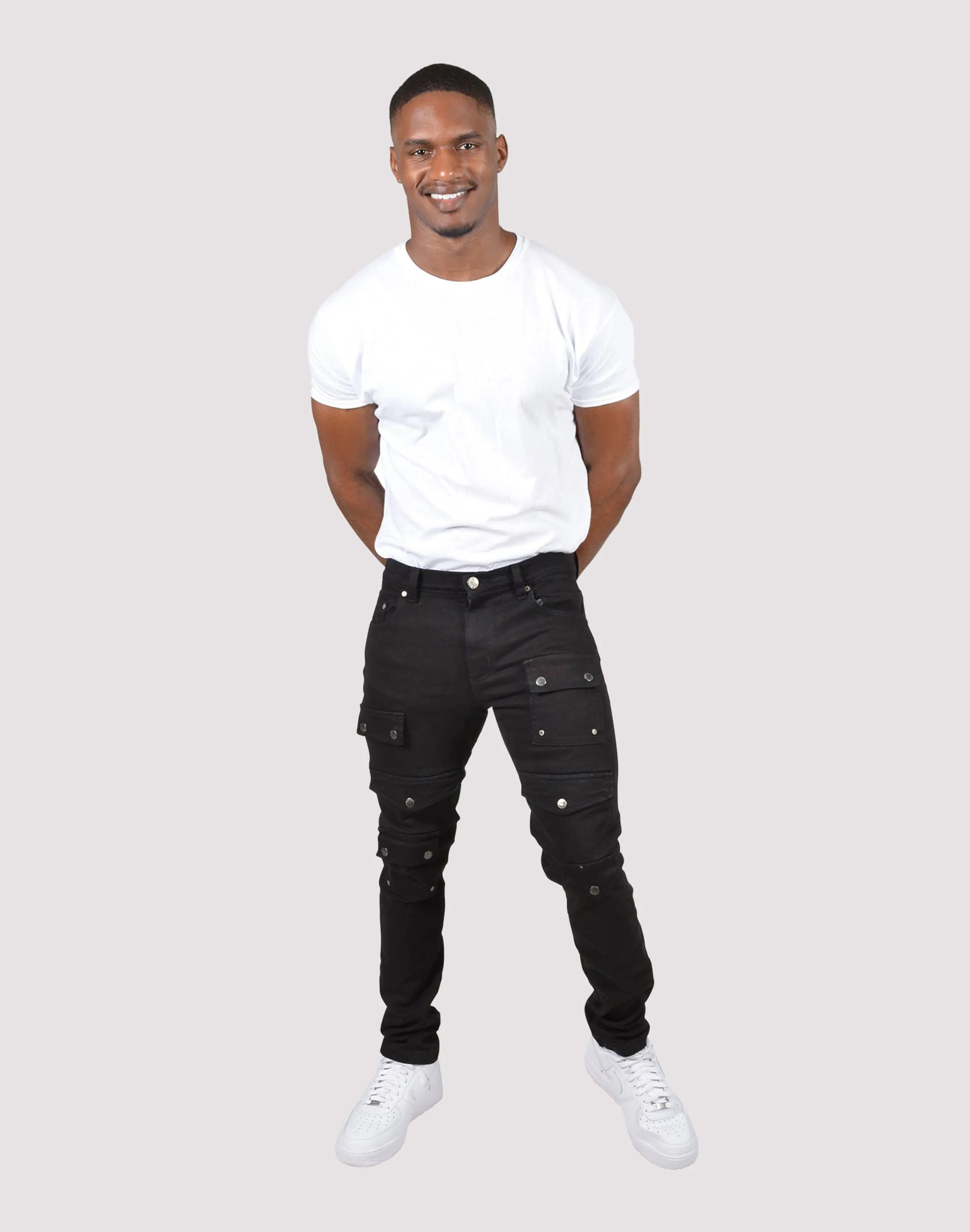 Clothing types Grindhouse Front Multi Cargo Pocket Denim Jeans Patterned fashion (floral, stripes, etc.)
