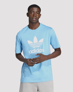 Clothing prices Adidas Adicolor Trefoil Blue Tee Quality apparel