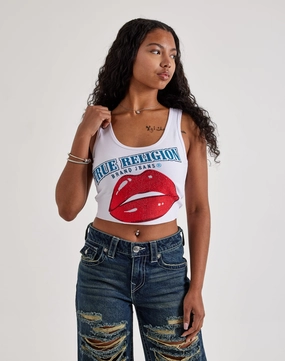 Clothing prices True Religion Crystal Lips Tank Top Smart casual wear