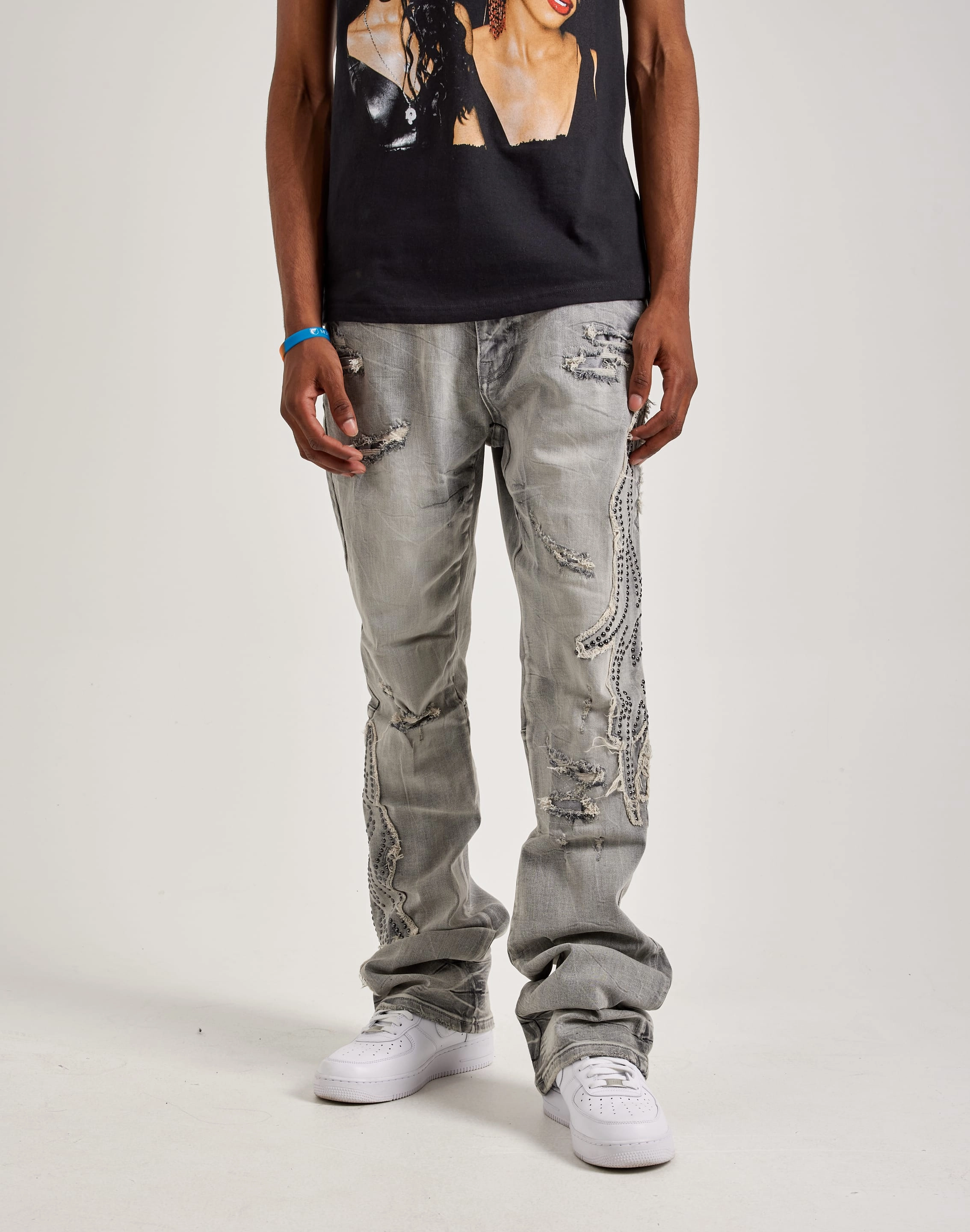Clothing types Smoke Rise Studded Flame Jeans Organic fashion products