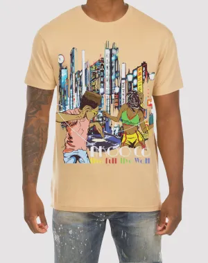 Comfortable apparel Akoo Live Well Sand Tee Organic fashion products