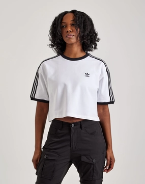 Comfortable apparel Adidas 3-Stripes Loose Cropped Tee Fashion archives