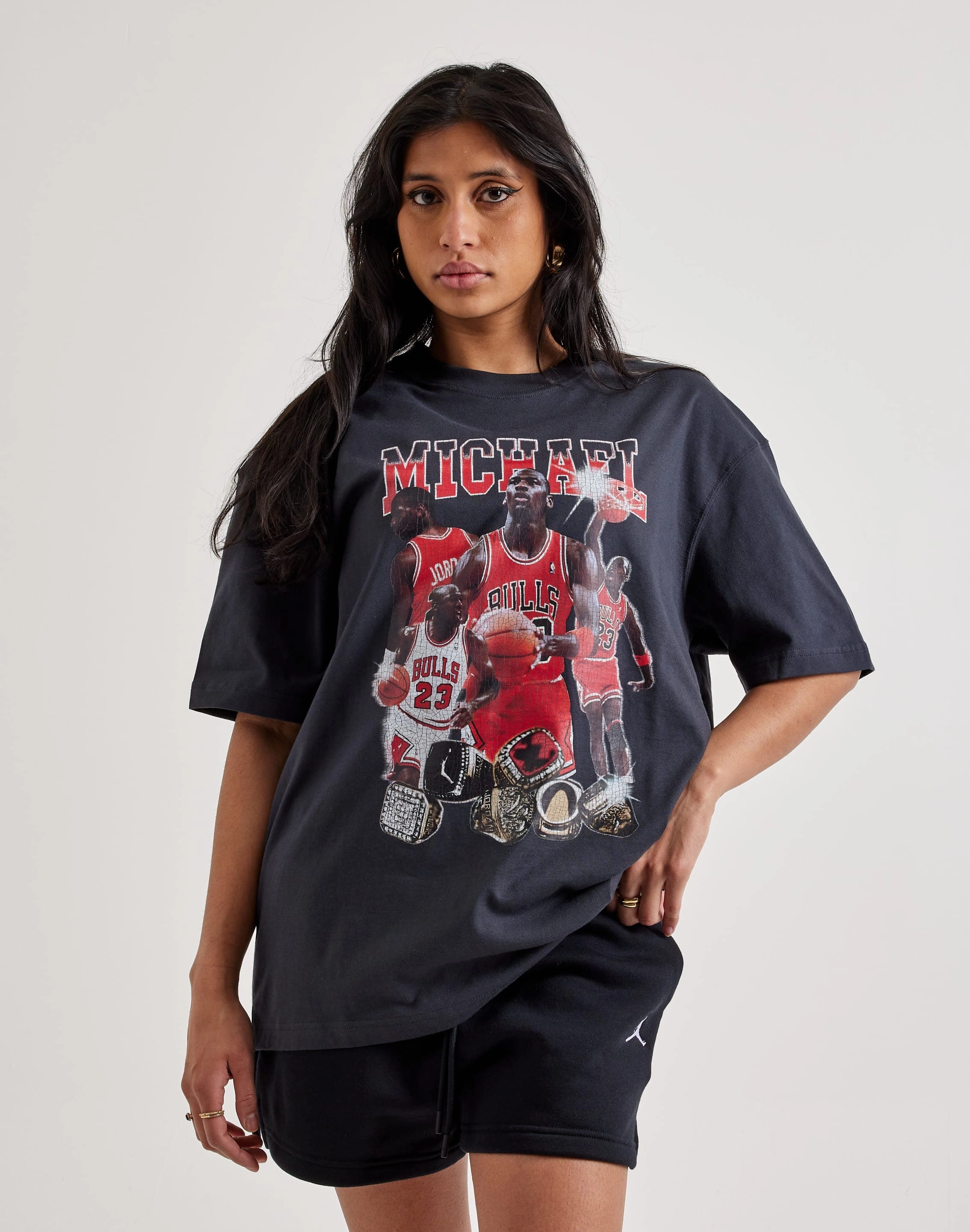 Denim - based fashion Jordan Oversized Graphic Tee Fashion technology