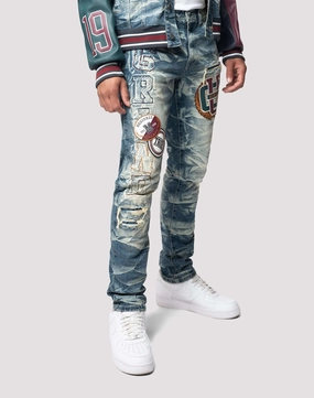 Designer fashion items Grindhouse Varsity Slim Fit Alley Jeans Comfortable apparel