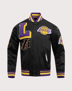 Designer fashion items Pro Standard Los Angeles Lakers Mashup Rib Satin Jacket Lingerie and intimates