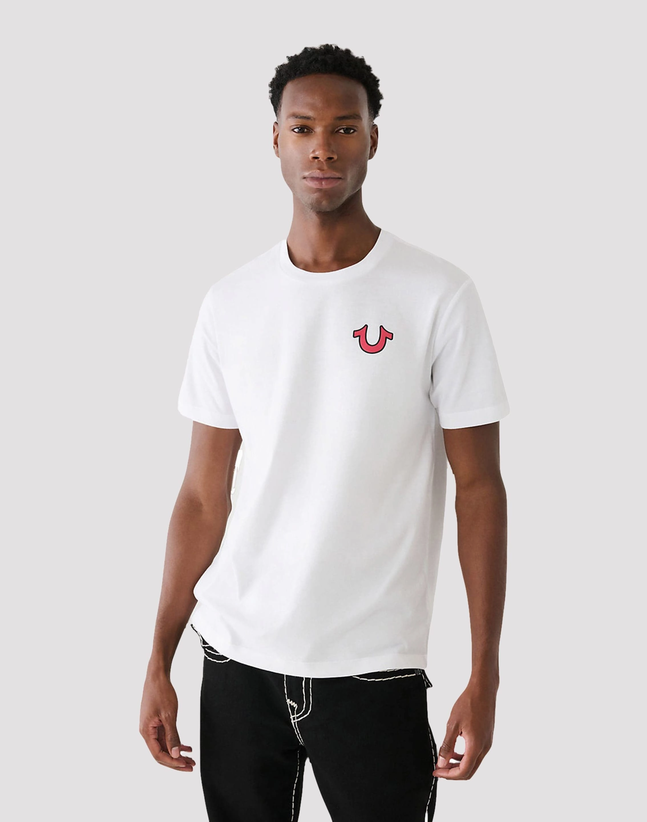 Fashion shows True Religion True Religion Buddha Logo Men's White Tee Fashion photography