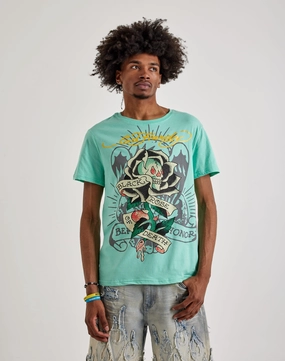 Ed Hardy  Black Rose Rhinestone Short Sleeve Tee Fashion photography Fashion events