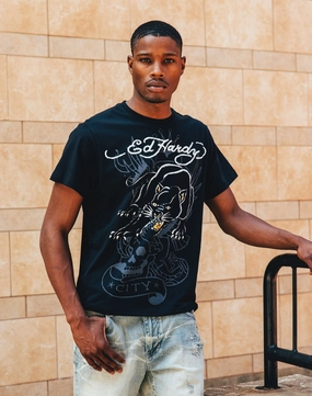 Ed Hardy Crouching Panther Tee Bohemian style items Fashion swaps