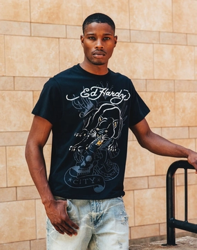 Ed Hardy Crouching Panther Tee Denim - based fashion Fashion influencers' recommendations