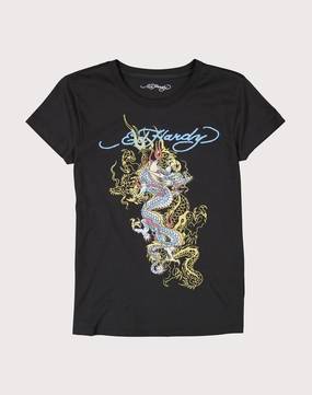 Ed Hardy Dragon Black Tee Clothing prices Fashion influencers' recommendations