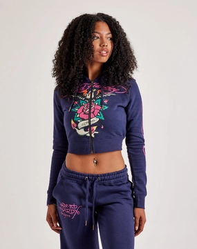 Ed Hardy Eagle Rose Full-Zip Fleece Hoodie Bohemian style items Lingerie and intimates