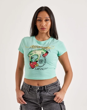 Ed Hardy Heart Hand Baby Tee Bohemian style items Fashion labels