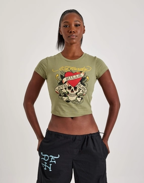Ed Hardy Love Kills Slowly Skull Baby Tee Preppy style items Fashion photography