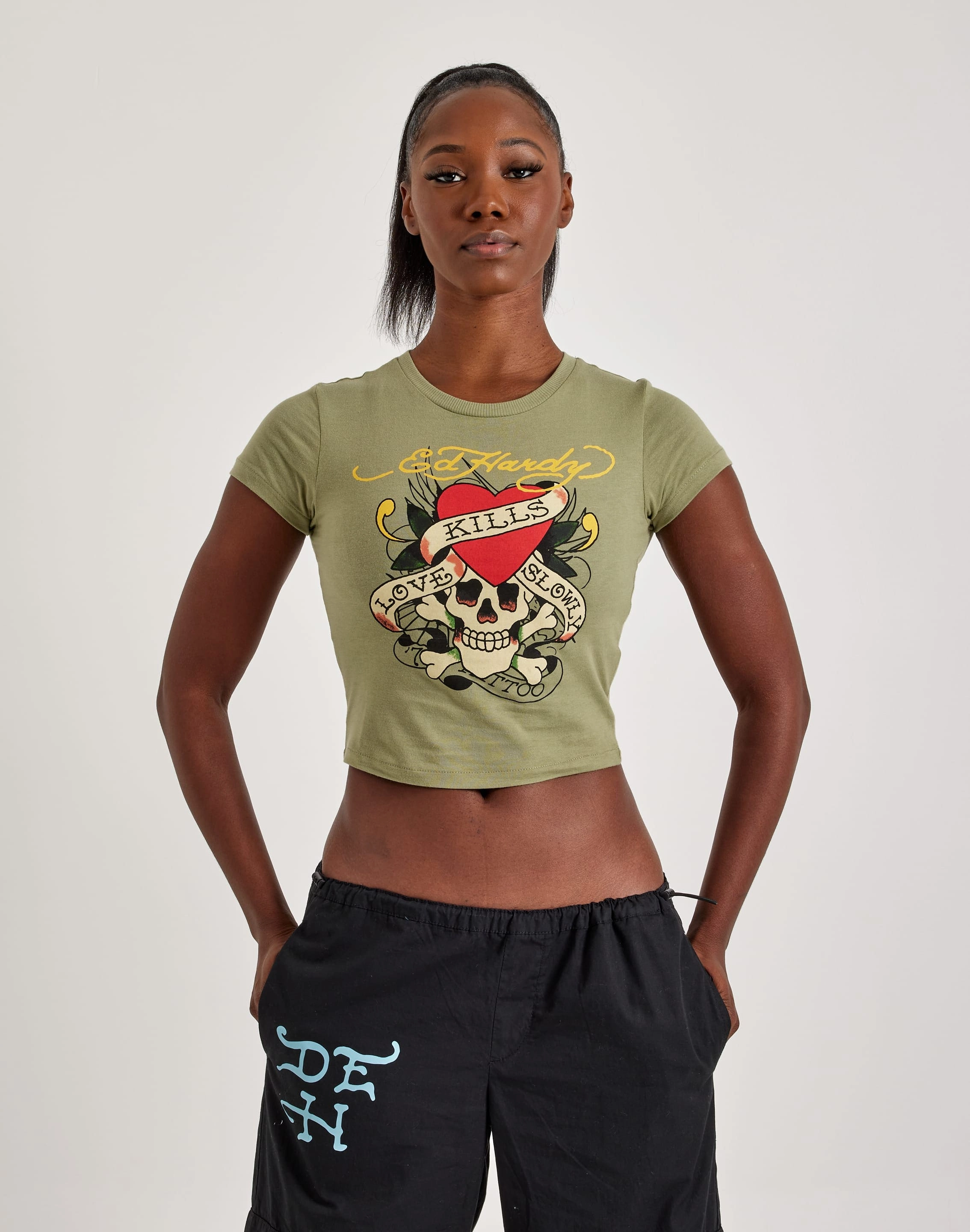Free shipping offers Ed Hardy Love Kills Slowly Skull Baby Tee Clothing assortments