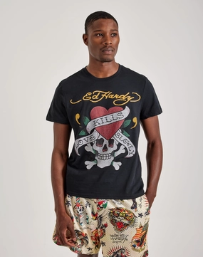 Ed Hardy Rhinestone Skull Tee Apparel finds Fashion must - haves