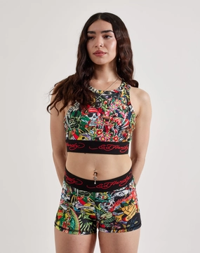 Ed Hardy Tattoo Collage Fitted Tank Top Party wear Clothing and accessories
