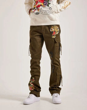 Ed Hardy Tiger Snake Stacked Cargo Pants Comfortable apparel Everyday wear