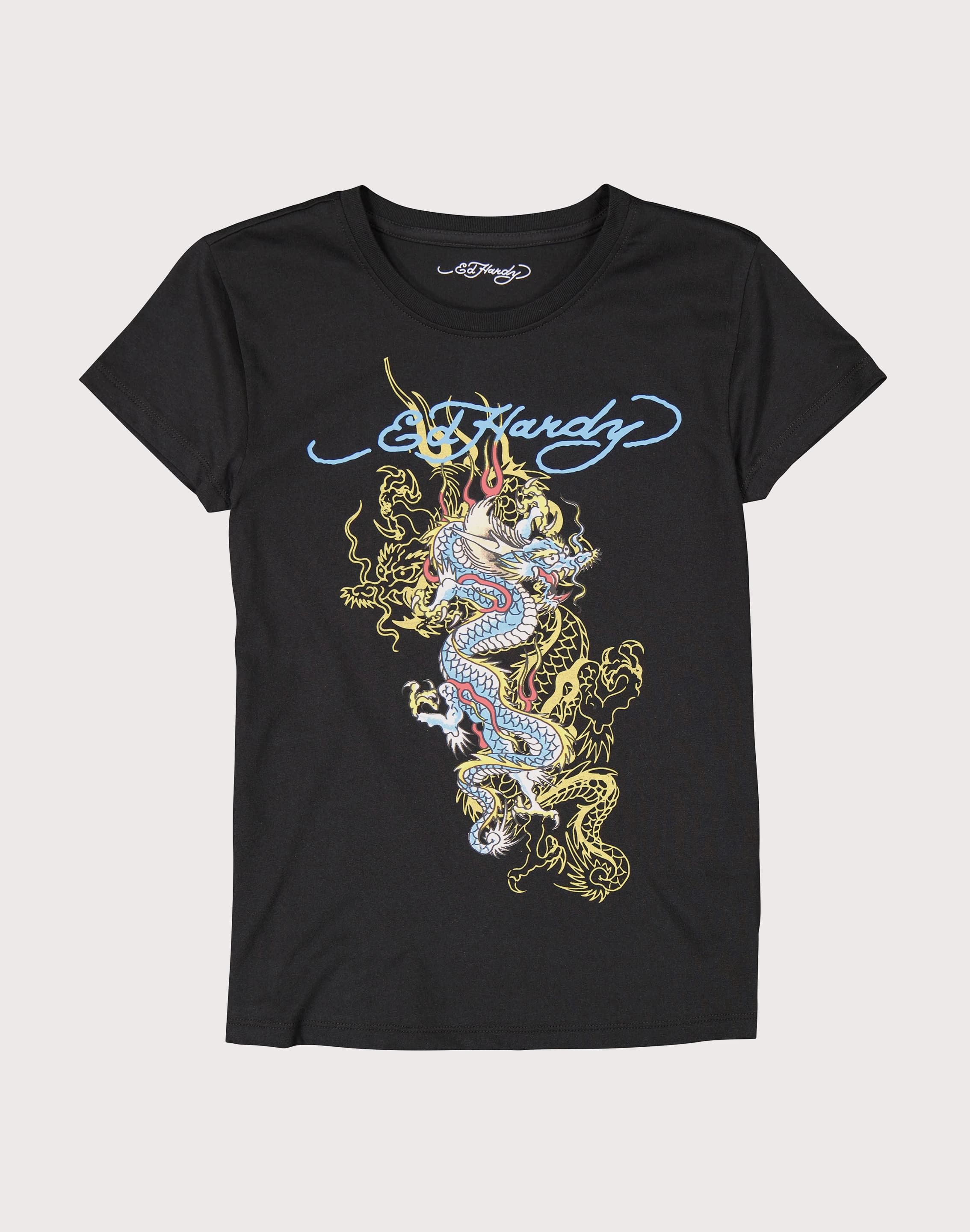 Embroidered fashion Ed Hardy Dragon Black Tee Fashion catalog