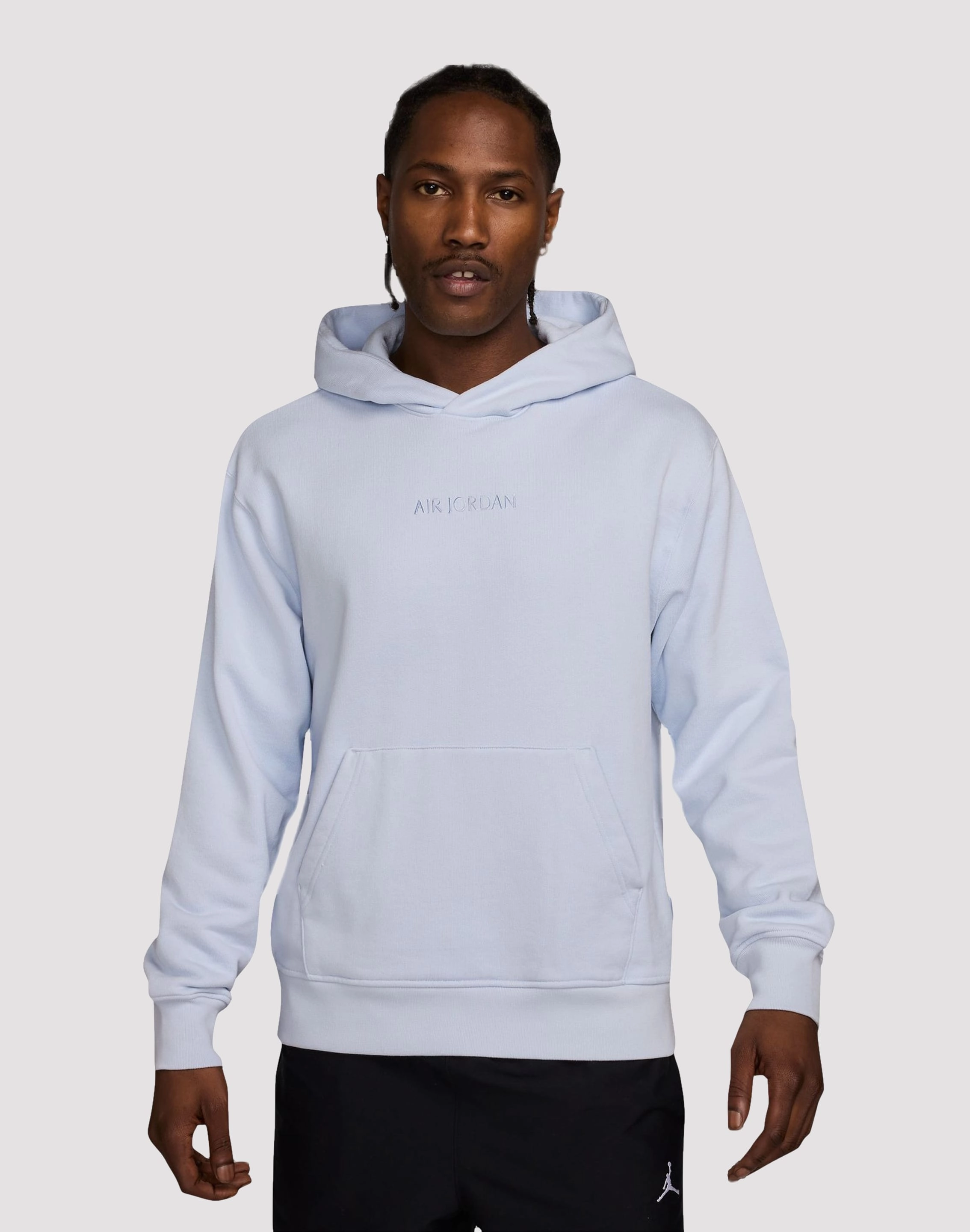Embroidered fashion Jordan Air Wordmark Fleece Grey Pullover Polyester - used fashion