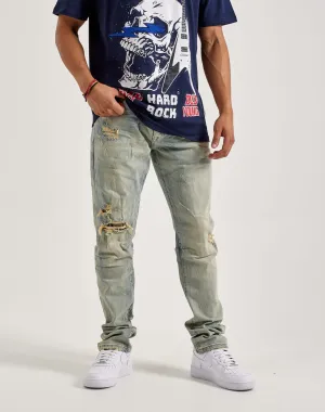 Ethical fashion choices Smoke Rise Rip & Repair Slim Denim Jeans Style statements