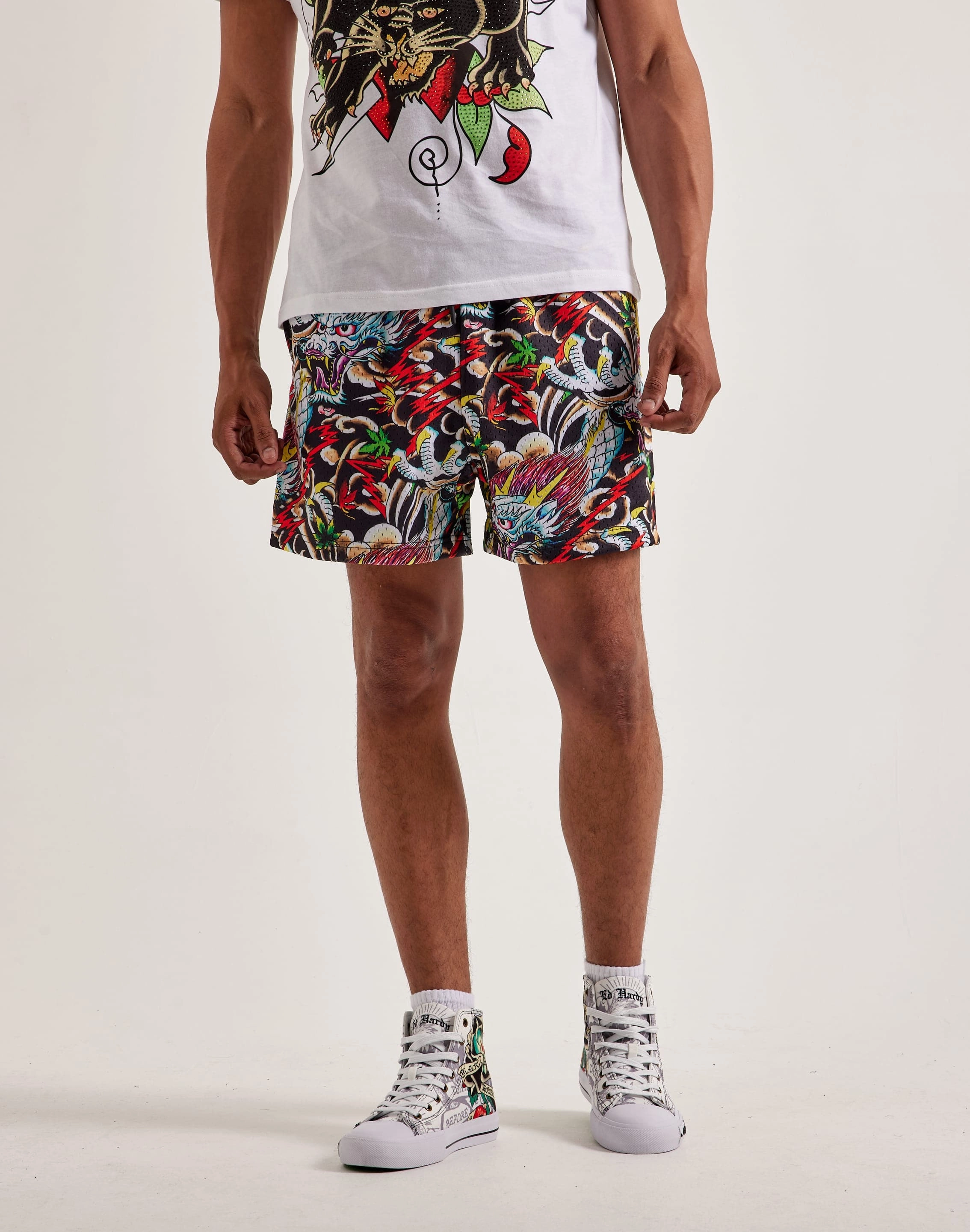Ethical fashion choices Ed Hardy Dragon Mesh Shorts Fashion for all body types